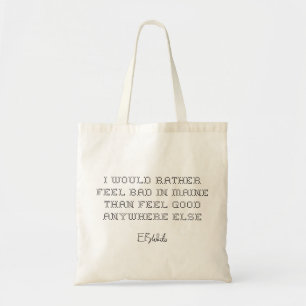E.B. White Quote Faux Cross Stitch Tote Bag