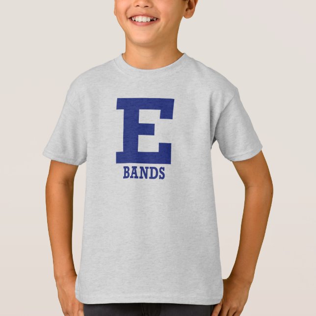 E-Bands Kid Light Grey Short Sleeve T-Shirt (Front)