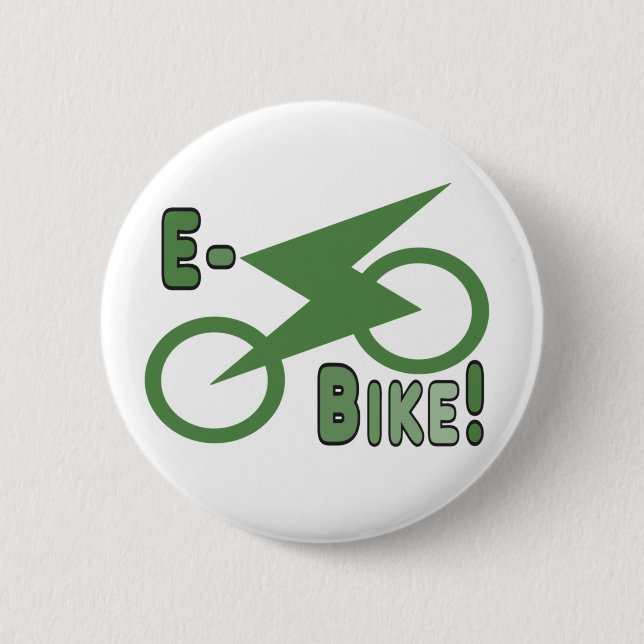 E-Bike! 6 Cm Round Badge (Front)