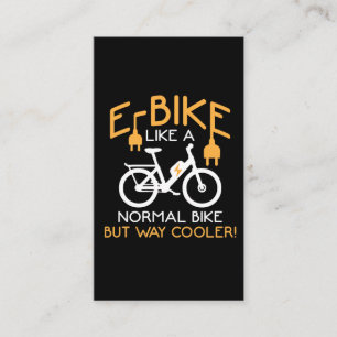 E-Bike Cycling Way Cooler Bike Funny Electric Bike Business Card