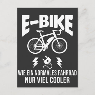 E-Bike Electric Bicycle Spell for cyclists Postcard