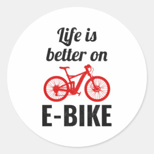 E-Bike Electric Bike E-Cyclist Bicycling Bicycle Classic Round Sticker