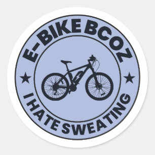 E-Bike Electric-Bike E-Cyclist Bicycling  Classic Round Sticker