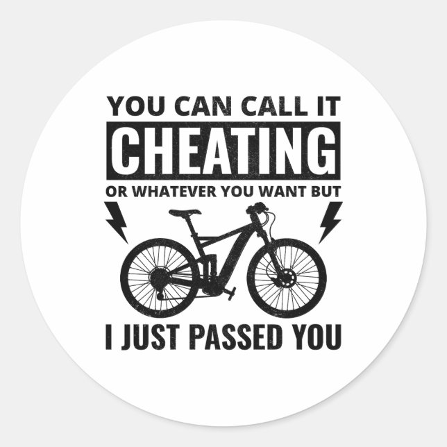 E-Bike Electric-Bike E-Cyclist Bicycling  Classic Round Sticker (Front)