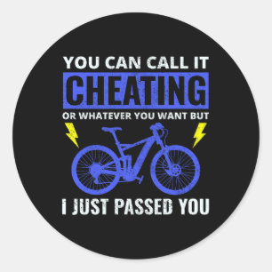 E-Bike Electric-Bike E-Cyclist Bicycling  Classic Round Sticker