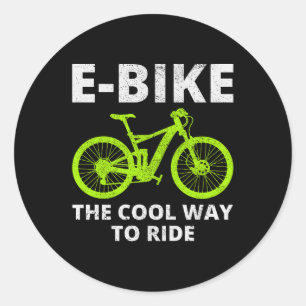 E-Bike Electric-Bike E-Cyclist Bicycling Classic Round Sticker