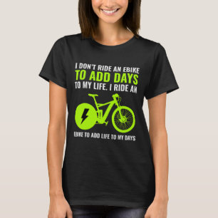 E-bike Electric-bike E-cyclist Bicycling Rider Bic T-Shirt