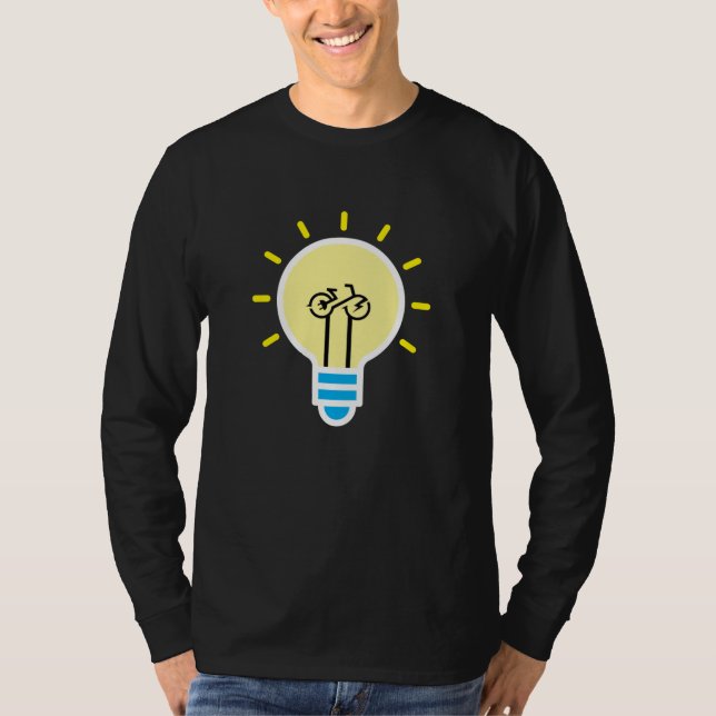 E Bike Light Bulb Bicycle T-Shirt (Front)
