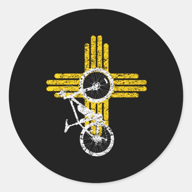 E-Bike New Mexico Zia Symbol Classic Round Sticker (Front)