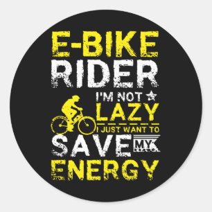 E-bike Saving My Energy Classic Round Sticker
