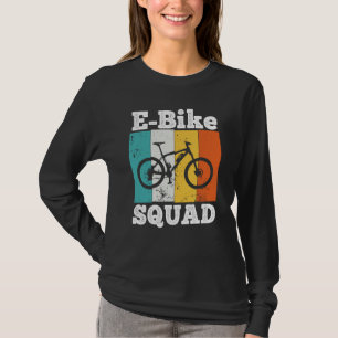 E Bike Squad EBike Team E Biking Retro E Bike T-Shirt