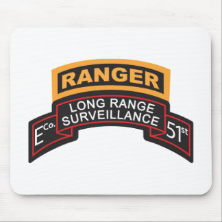 E Co 51st Infantry LRS Scroll, Ranger Tab Mouse Mat
