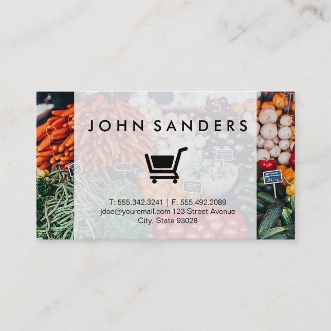 E commerce | Delivery Farmers Market Business Card (Front)