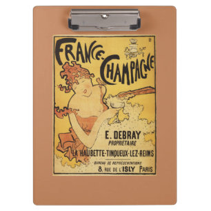 E. Debray Champagne Advertisement Poster Clipboard