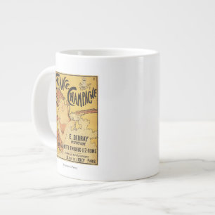 E. Debray Champagne Advertisement Poster Large Coffee Mug