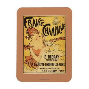 E. Debray Champagne Advertisement Poster Magnet