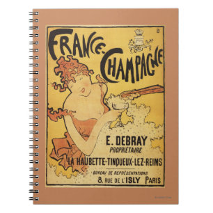 E. Debray Champagne Advertisement Poster Notebook