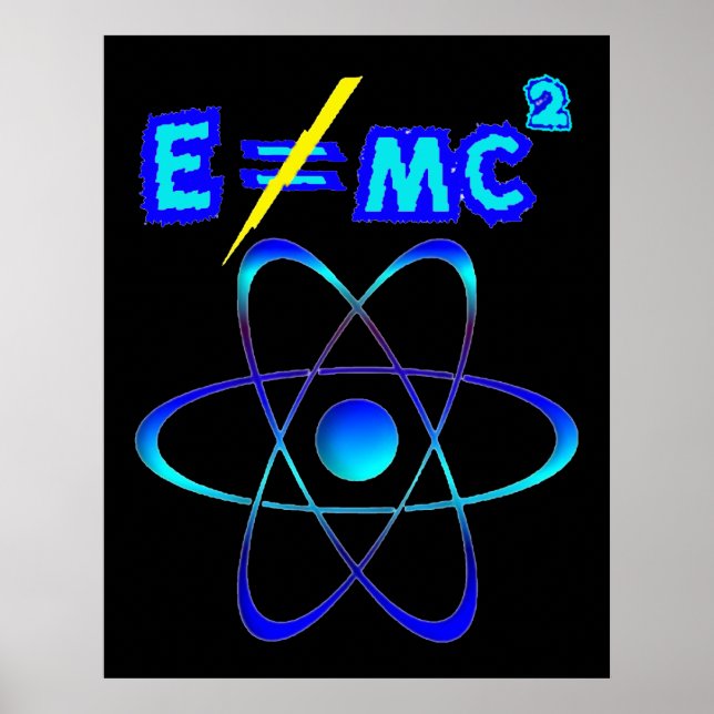 E does not = mc2 - Einstein was wrong! Poster (Front)
