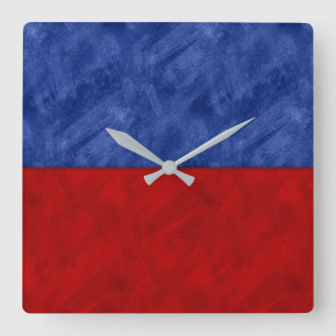 E Echo Watercolor Nautical Signal Maritime Flag Square Wall Clock