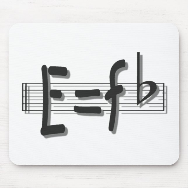 e eq F flat FOR UPLOADwhitewith shadow PNG Mouse Mat (Front)