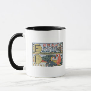 E-F,from an Alphabet based on Nursery Rhymes Mug
