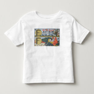 E-F,from an Alphabet based on Nursery Rhymes Toddler T-Shirt