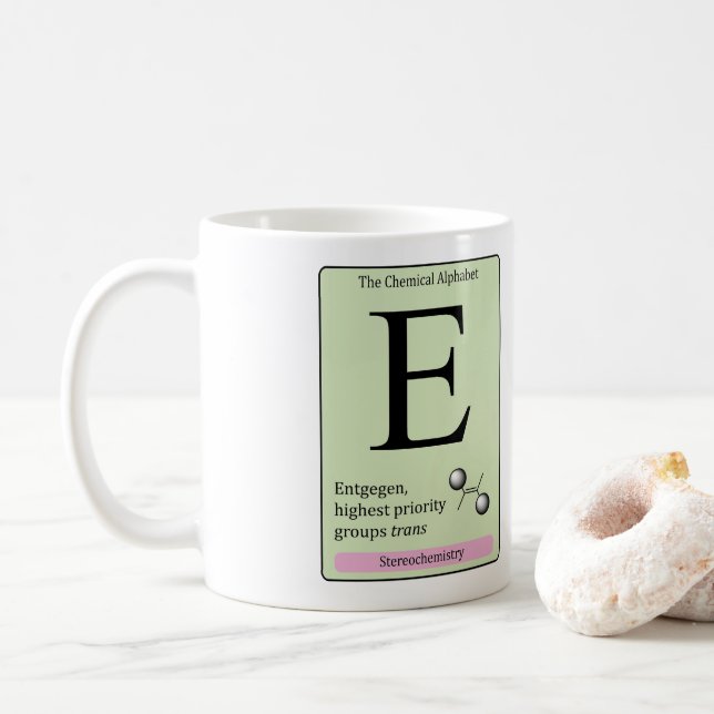 E initial chemical alphabet mug (With Donut)