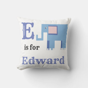 E is for Edward baby boy  Cushion