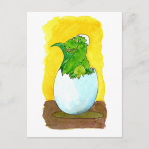 E is for egg postcard