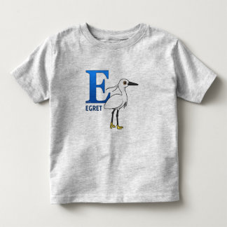 E is for Egret Toddler T-Shirt