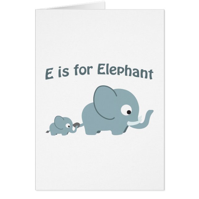 E is for Elephant (Front)