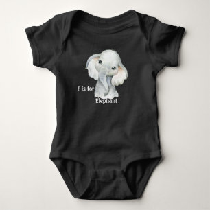E Is For Elephant Baby Bodysuit