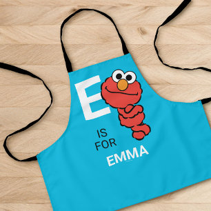 E is for Elmo   Add Your Name Apron