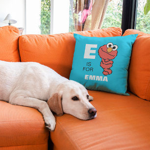 E is for Elmo Add Your Name Cushion