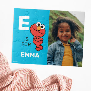 E is for Elmo Add Your Name Jigsaw Puzzle