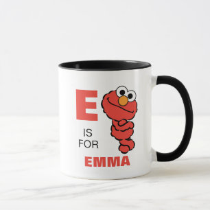 E is for Elmo Add Your Name Mug