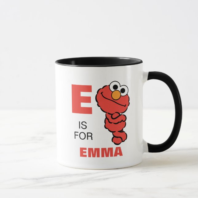 E is for Elmo | Add Your Name Mug (Right)