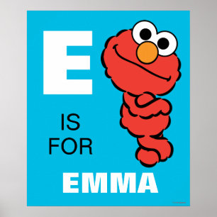 E is for Elmo Add Your Name Poster