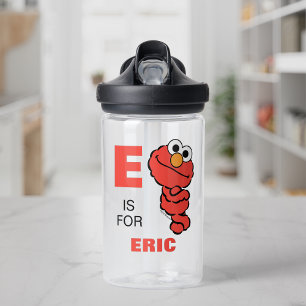 E is for Elmo Add Your Name Water Bottle