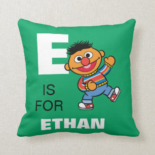 E is for Ernie Add Your Name Cushion