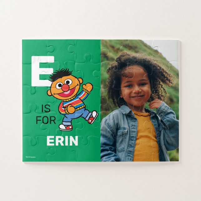 E is for Ernie | Add Your Name Jigsaw Puzzle (Horizontal)