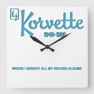 E.J. Korvette Department Store, IL. (1948-1980) Square Wall Clock