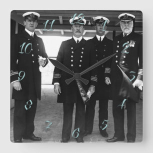 E.J. Smith (Titanic) Square Wall Clock