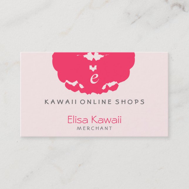 E Kawaii Blot Shops Business Card (Front)
