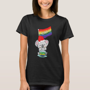 E-koala-ty Christmas Cute LGBT-Q Gay Pride Flag Xm T-Shirt