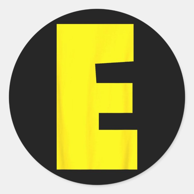 E Letter Chipmunk Group Matching Funny Halloween Classic Round Sticker (Front)