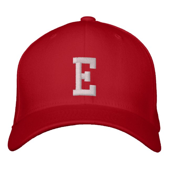 E Letter Embroidered Hat (Front)