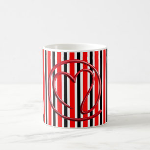 e m a i l 4 y o u black red stripes coffee mug