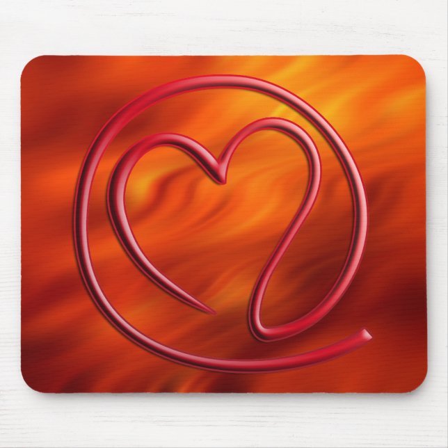 e m a i l 4 y o u | fire red mouse mat (Front)