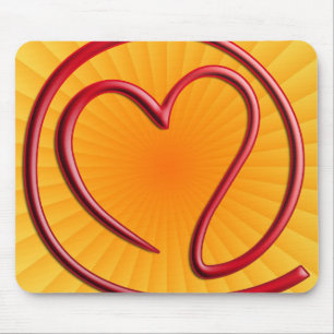e m a i l 4 y o u   yellow radial mouse mat